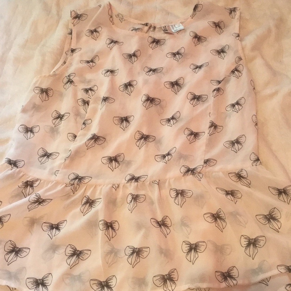 sheer tank with bows